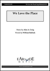 We Love the Place SATB choral sheet music cover